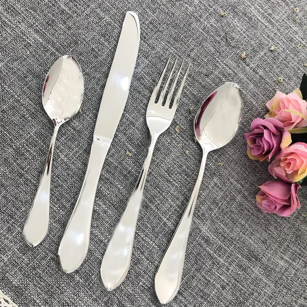 stainless steel 304 flatware custom high quality knife fork and spoon set