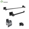 Stainless Steel Bath Fitting Black Accessories Set For Bathroom