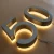 Import stainless steel brushed gold wall led letters backlit led letter signs from China