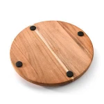 Stainless steel double blade mincing knife mezzaluna knife herb cutter with wooden handle