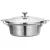 Import Stainless steel half -half divided twin side two flavor filler hot pot electric induction cauldron from China