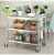 Import Stainless Steel Knocked-down Commercial Kitchen Cart Hotel Hospital 2 Tier Food Trolley from China