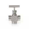 Stainless Steel SS316 SS304 6000psi Female Thread Integral Forged 3-Way Needle Valve