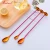 Import Stainless Steel Twisted  standing design Metal Colorful Mixing Cocktail Coffee Long Handle Gold Stirring Bar Spoon from China