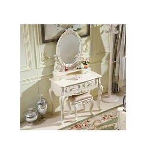 Storage Luxury Wood Make Up Modern White Bedroom Furniture Dresser With Mirror