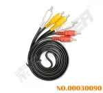 Suoer Male to Male Audio Video Cable 3 RCA to 3 RCA Cable 1.5m AV Cable