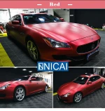 Super Matte Vinyl Ceramic Red Chrome Vinyl Car Wrap China Manufacturer Wrapping Bubble Film Decoration Removable Car Stickers