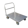 SUS304 stainless steel thickened and reinforced flatbed carts clean room handling trolleys turnover pulling tools trailers