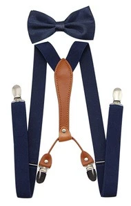 Suspenders Bowtie Set- Mens Elastic X Band Suspenders + Bowtie For Wedding, Formal Events