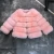 Import Sweet style girls short long sleeves faux fox fur coat from China