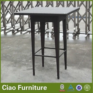 Synthetic outdoor furniture rattan table and chair