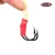Import TAKEDO Custom 10827A high quality  High Carbon Steel Double Hook Slow Jigging Assist Feather Fishing Hook assist hook from China