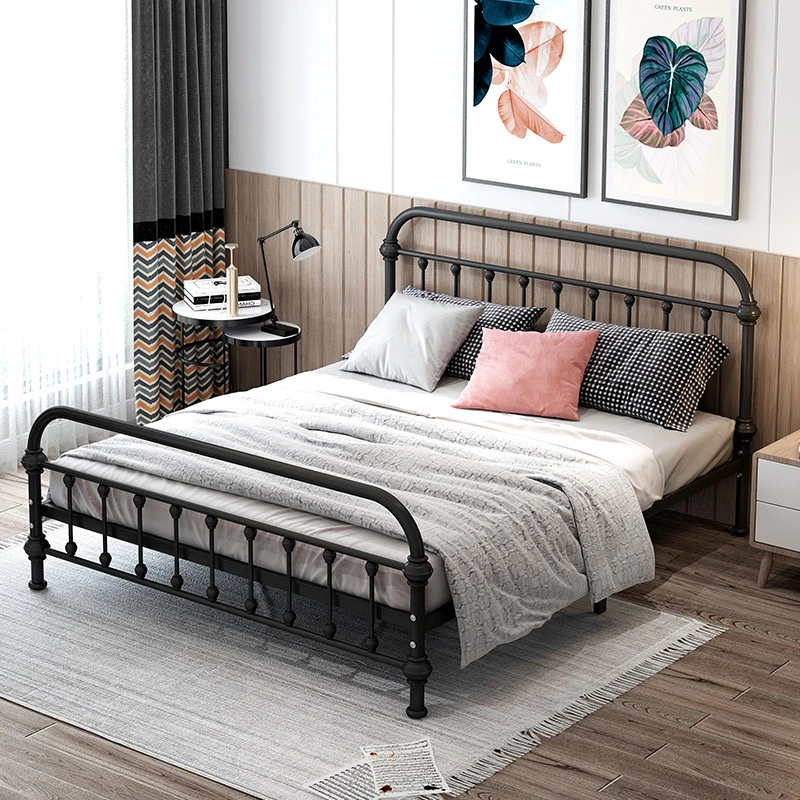 TB-W03 bingcai wholesale bedroom furniture home single bed simple style Iron frame bed suit apartment
