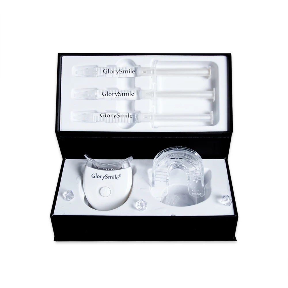Teeth Whitening Kits Private Logo - Home Use Dental Bleaching LED Light 3 Syringe Set - CE Approved