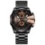 Import TEVISE T814B Man Automatic Mechanical Wristwatch Gold Black Week Month 24 Hours Show Date Male Clock from China