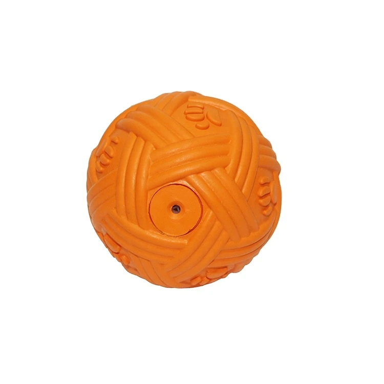 Thinkerpet Custom Colour Waven OEM Rubber Pet Chew Toys Dog Balls Rubber Squeaky Pet Dog Toy pet rubber ball