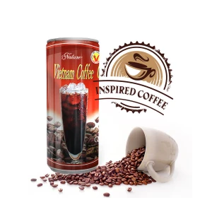 Tin canned Iced Coffee drink_Wholesale instant soft drink_Made in Vietnam manufacturer