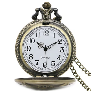 TJKD hot sellers vintage pocket watch unique watches with bronze chain