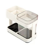 Tooth Brush Toothpaste Holder Stand Set Organizer With Rinse Cup For Bathroom Vanity