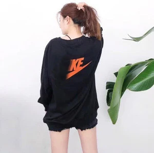 top brand NK big letter hoodie round collar men and women sweatshirts