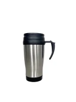 top cheap tumbler 400ml double wall auto mug, pp inside,outer stainless steel water bottle