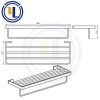 Towel shelf bathroom accessories high quality chromed toilet accessories wall mounted towel holder shower hotel towel rack