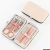 Import Travel Manicure Set 7  In 1 Pink PU Leather Case Stainless Steel Professional Pedicure Set Travel Grooming kit Gift Men Women from China