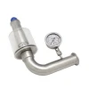 Tri Clamp Stainless Steel Safety Air Pressure Relief Valve With Manometer For Fermentation Tank