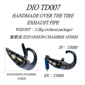TWH DIO TD007 Racing Over The Tire Motorcycle Exhaust Pipe