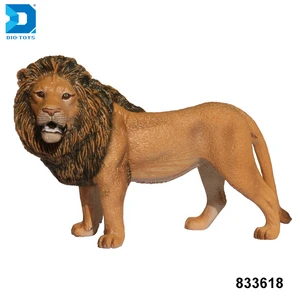 unique design artificial plastic lion model toys wild animals for kids gift