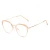 Import Unisex vintage fashion optical eyeglasses luxury metal wholesale women cat eye glasses frame eyewear from China