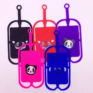Universal silicone mobile phone strap neck lanyard holder Card slot Case For Iphone 7