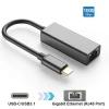 USB-C to Ethernet Adapter USBC Thunderbolt 3 to Gigabit Network RJ45 1000 Mbps LAN Wired Network Card for Windows and Mac OS