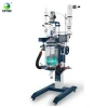 vacuum 200L batch operation vacuum rectification unit 150L continuous stirred tank Jacketed Glass Reactor for essential oil