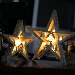 Various styles christmas wooden Led lights decoration