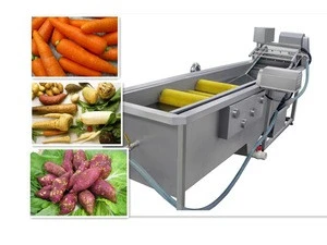vegetable washer with brush rollers suitable for root vegetables