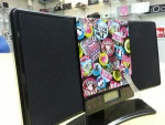 Vertical CD player with stand