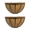 Wall mounted planter baskets with coco liner