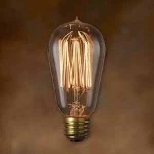 Warm color temperature edison incandescence light bulb vintage lighting