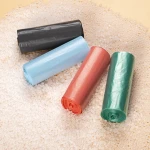 Waterproof hdpe colored scented transparent garbage household car kitchen waste bin draw string plastic trash bag