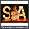 wedding used big marquee letters sign or signage letters mascome sign big lightbulb