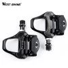 WEST BIKING Sealed Bearing DU Road Cycling Pedals Ultralight Cycling Part SPD-SL Bike Self-locking Pedals Road Bicycle Pedal