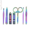 Wholesale 7PCS Stainless Steel Rainbow Nail Clipper Cutter Manicure Set
