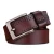 Import Wholesale black coffee camel color split genuine leather belts men hollow out belt metal pin belts buckle from China