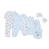 wholesale cotton Baby 8 pcs outfits European style baby rompers with pants   New Born Baby  Set clothes set