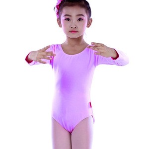 wholesale custom ballet leotard girls long sleeves kid dancewear leotards for sales