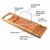 Import Wholesale custom bathroom expandable natural bamboo bath tub shower rack bridge tray bathtub caddy with waterproof cover from China