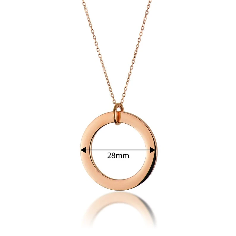 Wholesale Custom Circle Family Necklace gold plated jewelry