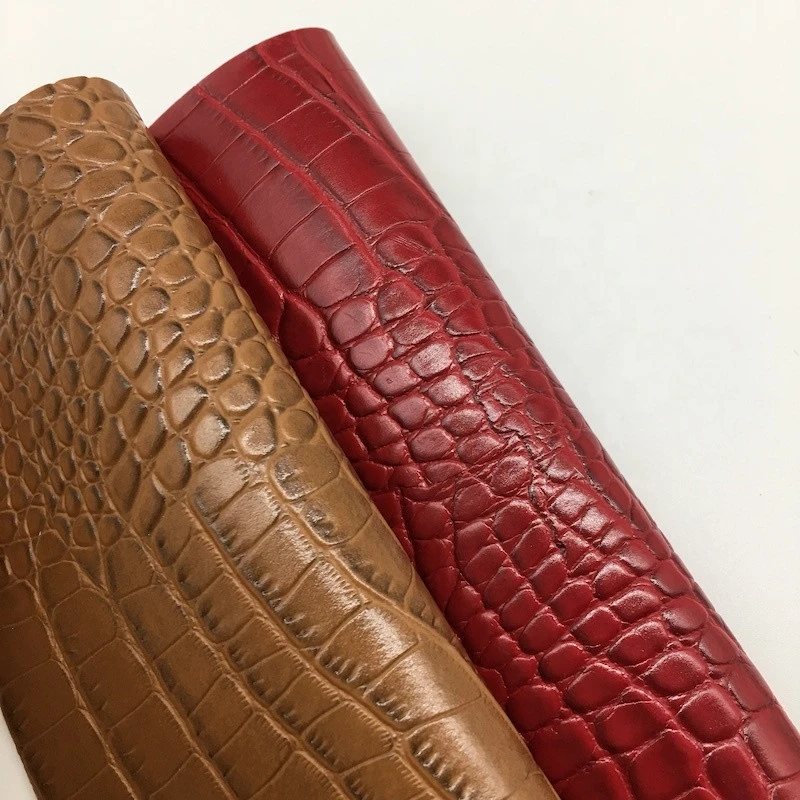 Wholesale Finished products PU embossed crocodile animal  leather use  handbags