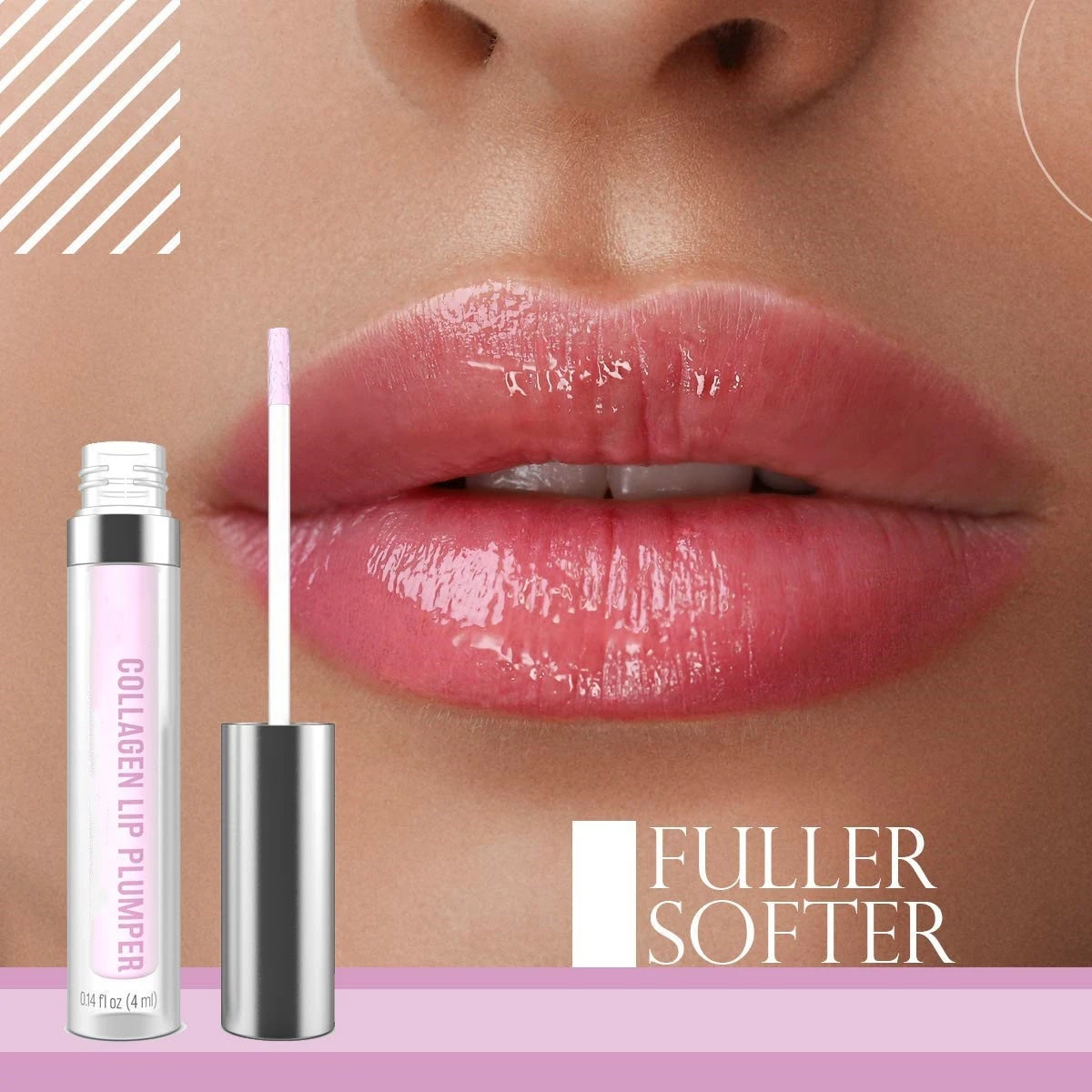 Wholesale Girl Cheap Lip Plumper 100% Natural Vegan Reduce Fine Lines Hydrating Lips Plumer Lip Gloss